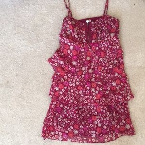 Pink floral dress